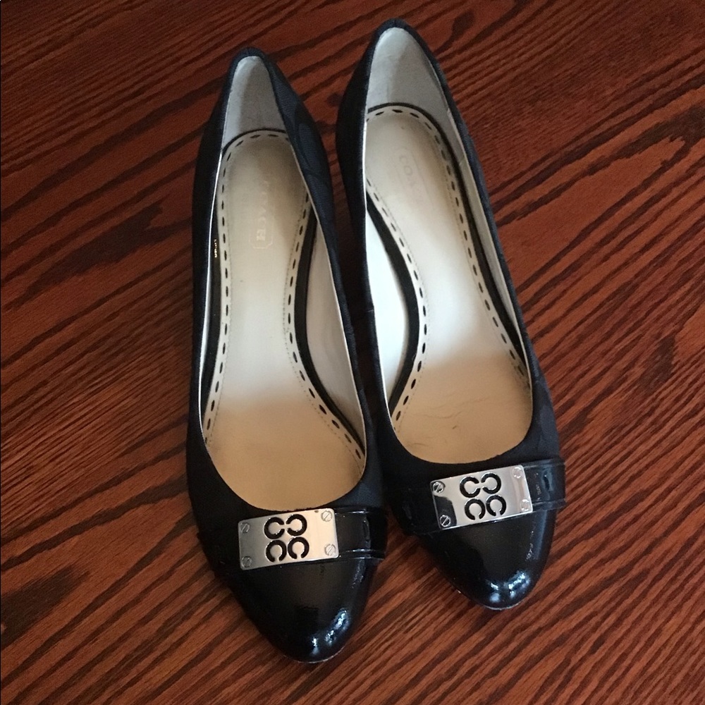 Black Coach Wedges
